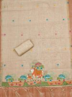 Muga Cotton Jamdani Pichwai Weaving Salwar Suit Dress Material with Dupatta for Women | 3 Piece Unstitched Suit Set | Woven Ethnic Dress Material for Festive, Casual & Office Wear - Image 4