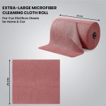 ShineXPro Microfiber Cleaning Cloth Roll, 20Pcs, 4000 Times Washable - 10X Cheaper Than Paper Kitchen Towel Roll - Ultra Absorbent Lint Free Microfiber Cleaning Cloth for Kitchen - Tearable, Reusable - Image 5