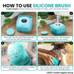 Foodie Puppies Dog Bath Brush Body Scrubber Shampoo Dispenser Tick Remover - (Silicone Dispenser Brush) for Shower Bathing and Shedding Soft Silicone Brushes for Pet Puppy Dogs Cat Rabbit Horse - Image 6