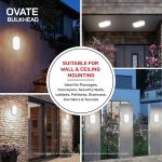 Halonix Polycarbonate Ovate 20W Yellow Wall Lamp Outdoor Led Bulkhead | Waterproof Outdoor Light | IP65 | Outdoor Waterproof Light for Garden and Bathroom (Warm White, Pack of 1), Warranty-2 Years - Image 3