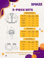 SMAZZ 3-Piece Baby Woolen Winter Set | Soft Knitted V-Neck Sweater, Cap & Socks | Cozy Full Sleeve Cardigan Outfit for Newborn Boys & Girls (0–12 Months) - Image 3