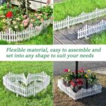 Rushwak Garden Fence Outdoor (8 Panels - 10ft Total Running Length) Fence for Garden Fencing Plastic PVC Durable Easy Installation Decorative Picket Fence Border Edging for Lawn Pathway & Flower Beds - Image 5