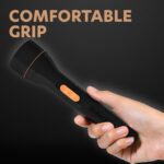 Duracell LED Torch Light, Super Bright, 12000 LUX, Ultra-Light and Easy to Carry Design, Large Reflector, for Everyday Use, 3AA Batteries Free, Black - Image 3