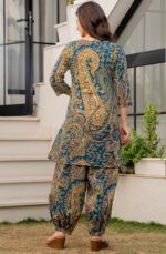 rytras Women Woman Pure Cotton Printed A-Line Kurta Sets with Palazzos|Kurti Set for Woman|Cord Set for Women Cotton - Image 2