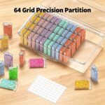 64-Grid Diamond Painting Storage Containers, Portable Transparent Diamond Art Organizer, Which Are Suitable for Quick DIY, Beads and Diamond Art Storage Containers - Image 6