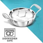 Hawkins Pro 1.5 Litre Deep-Fry Pan, Triply Stainless Steel Kadhai with Steel Handles and Steel Lid, Small Kadhai, Silver (PSK15S) - Image 8