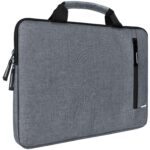 Dynotrek Dilus 15.6 inch Laptop Sleeve Case Pouch, with Double Handle Shockproof Protective Cover, Accessory Pocket, Briefcase Carrying Computer Hand Bag, HP, ASUS, Dell, Lenovo, Acer -Grey | Shockproof - Image 2