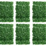 Dekorly Artificial Grass Wall Panels | Indoor Outdoor Decoration | Garden, Floor, Balcony Home Decoration | Vertical Garden Artificial Wall Plants (58cm x 40cm, Set of 6)