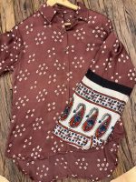 Zans & mens Women's Printed Shirt, Long Sleeve, Embroidered Cuffs, Collared Neck, Casual Ethnic Wear (in, Alpha, 2XL, Regular, Purpal-Bandhni) - Image 4