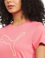 Puma Women's Sporty Graphic T-Shirt 6 | 100% Cotton Regular Fit T-Shirt with Bold Puma Cat Print for Women | Soft & Breathable Crew Neck Tee for Sporty Looks, Travel & Everyday Street Style - Image 4
