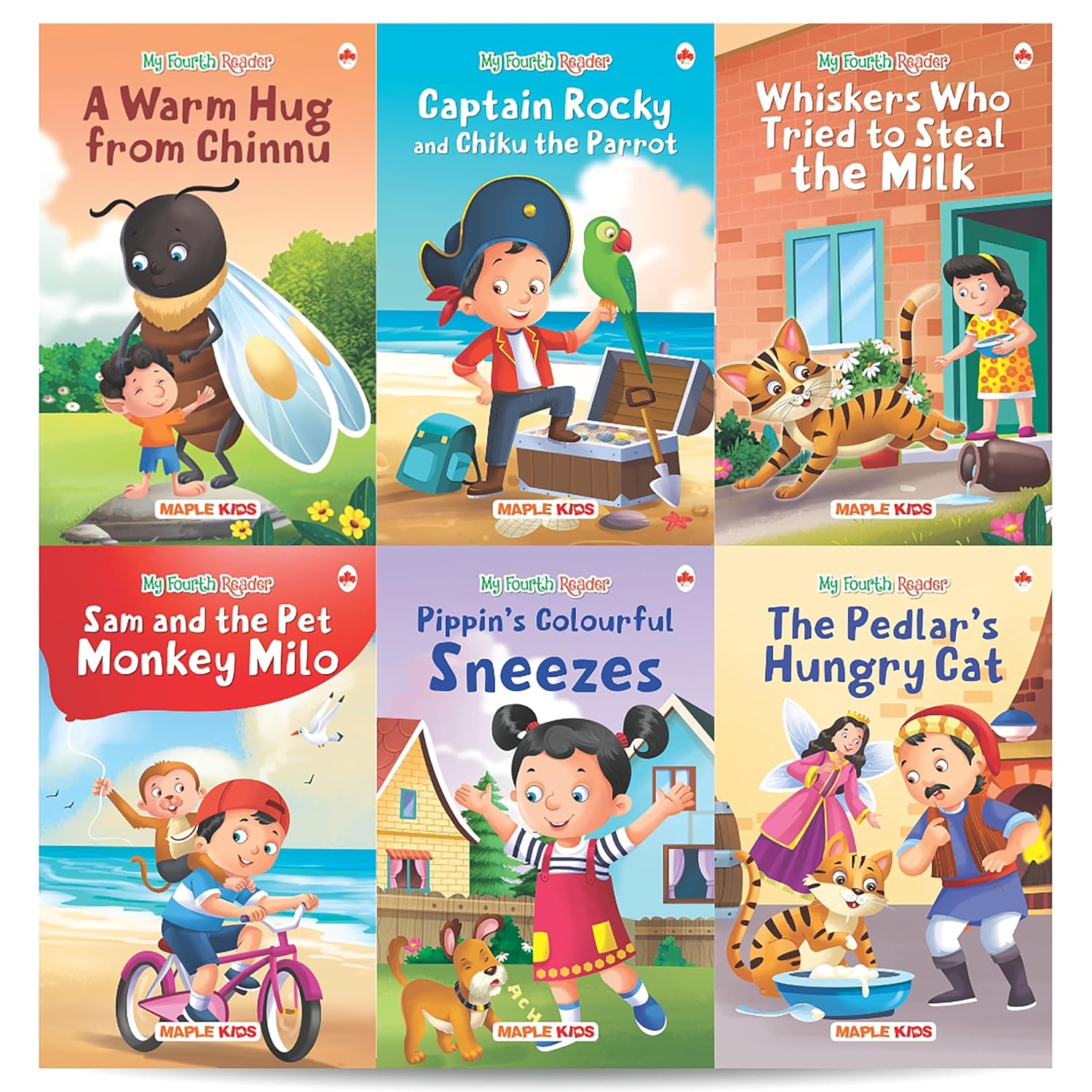 91otYpCxMdL._SL1500_.jpg Story Books for Kids - Fourth Reader (Illustrated) (Set of 6 Books) - Phonic stories - Bedtime Stories - Age 5 + - Read Aloud to Infants, Toddlers - Image 1