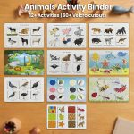 Animals Activity Binder & Busy Book for Toddlers (Ages 1–5) | 1-5 Years | Educational Learning Toy | Velcro Activity Book