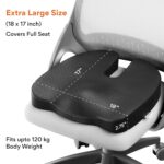 FOVERA Orthopedic Coccyx Seat Cushion for Tailbone Pain | 2-Years Warranty | Memory Foam Chair Pad for Sciatica & Back Pain Relief (18 x 17 Inch), Fits Up to 120Kg Wt, for Chair & Car (Mesh Black) - Image 2