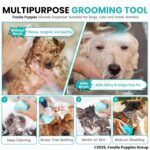 Foodie Puppies Dog Bath Brush Body Scrubber Shampoo Dispenser Tick Remover - (Silicone Dispenser Brush) for Shower Bathing and Shedding Soft Silicone Brushes for Pet Puppy Dogs Cat Rabbit Horse - Image 8