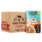 Kennel Kitchen Chicken Chunks in Gravy, 80g (Pack of 12) | Wet Dog Food for Adult & Puppy | Dog Food Gravy with Regionally Sourced Fresh Chicken | Free from Artificial Colours & Preservatives