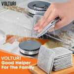 VOLTURI Non Scratch Wire Dish Cloth (Pack of 10), Steel Scrubber for Utensils Cleaning, Multipurpose Wet and Dry Cleaning, Stainless-Steel Dish Wash Scrubber for Washing Dishes, Sinks, Counters - Image 7