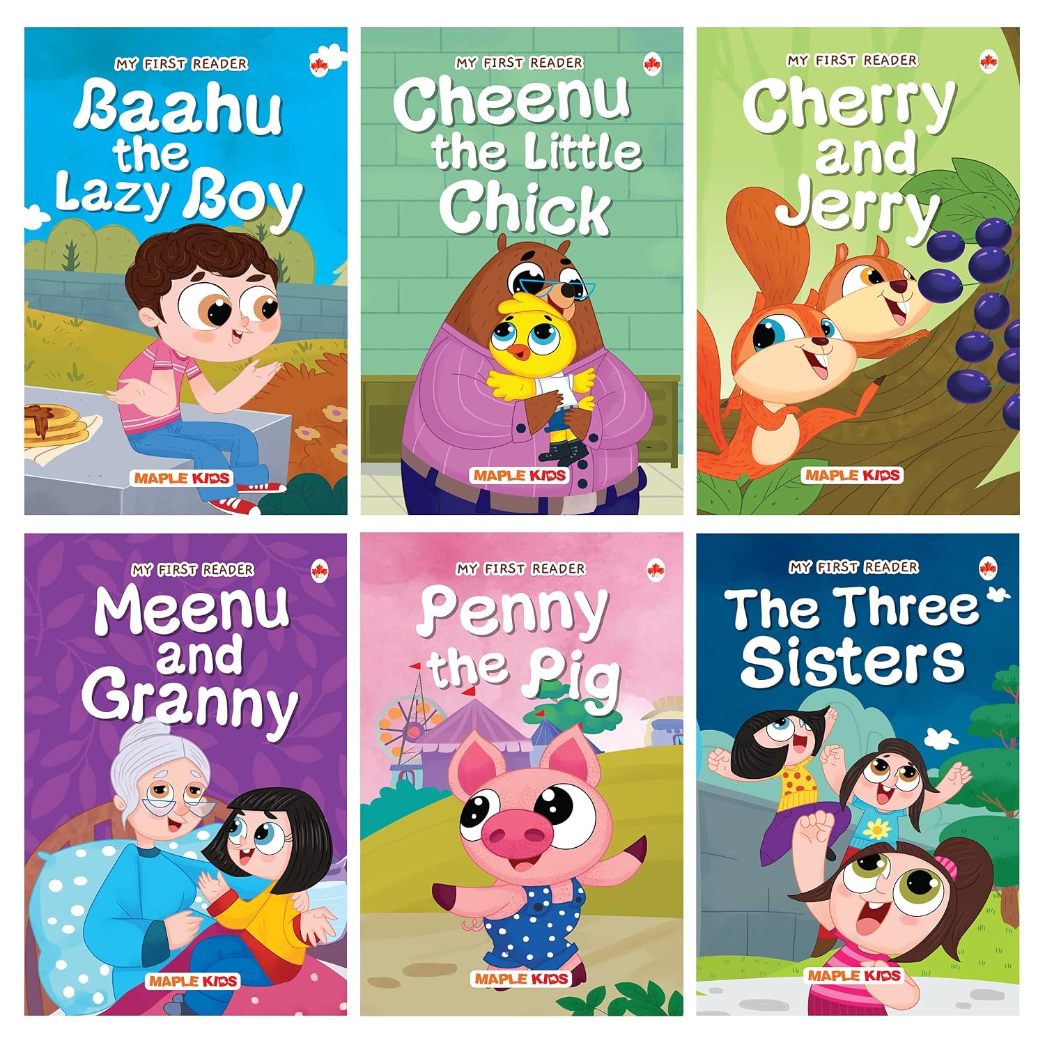 91usJpSprL._SL1500_.jpg Story Book for Kids - First Reader (Illustrated) (Set of 6 Books) - Phonic stories - Bedtime Stories - 2 Years to 6 Years Old - Read Aloud to Infants, Toddlers - Image 1