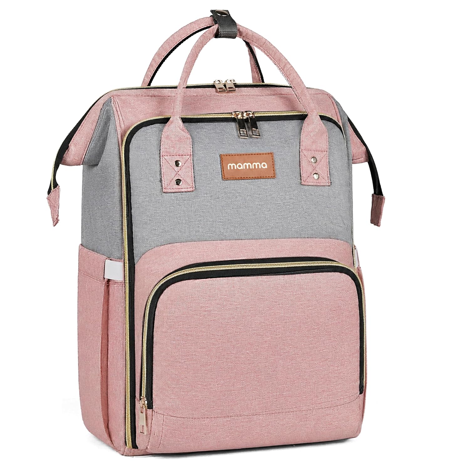 91zIVTK8mgL._SL1500_.jpg MAMMA Dual Partition Diaper Bag For Mothers for Travel, Baby Bag for Mother Travel,16 Pockets Diaper Bags for Mom and Hospital Bag for Delivery Women,Unisex Baby diaper Bag with 9 Month Warranty - Image 1