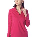 London Hills Women's Cotton Regular Fit Tshirt Full Sleeve Zipper Tshirt T-Shirt Full Sleeves